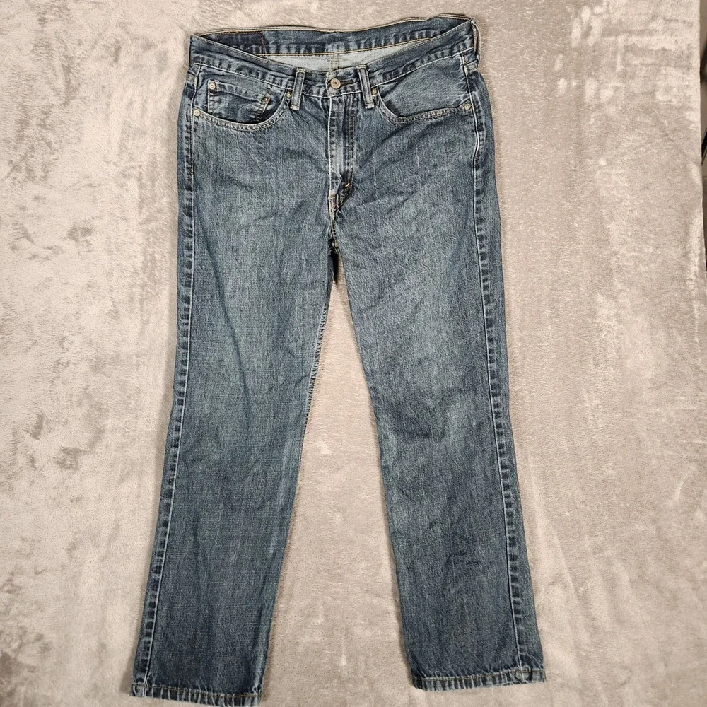 Levis 514 Jeans Men's 34X30 Blue Regular Fit Medium‎ Wash Denim 00505-4010